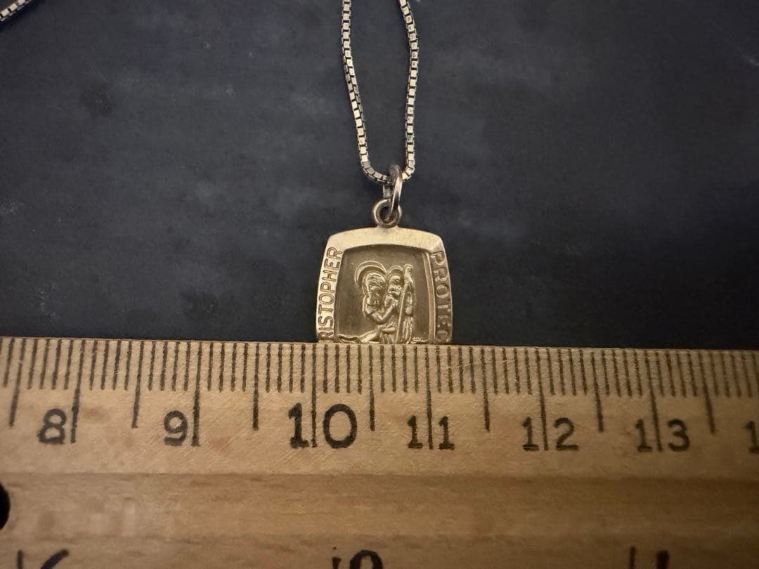 激渋 希少 ヴィンテージ メダイ アンティーク シルバー 925 ネックレス