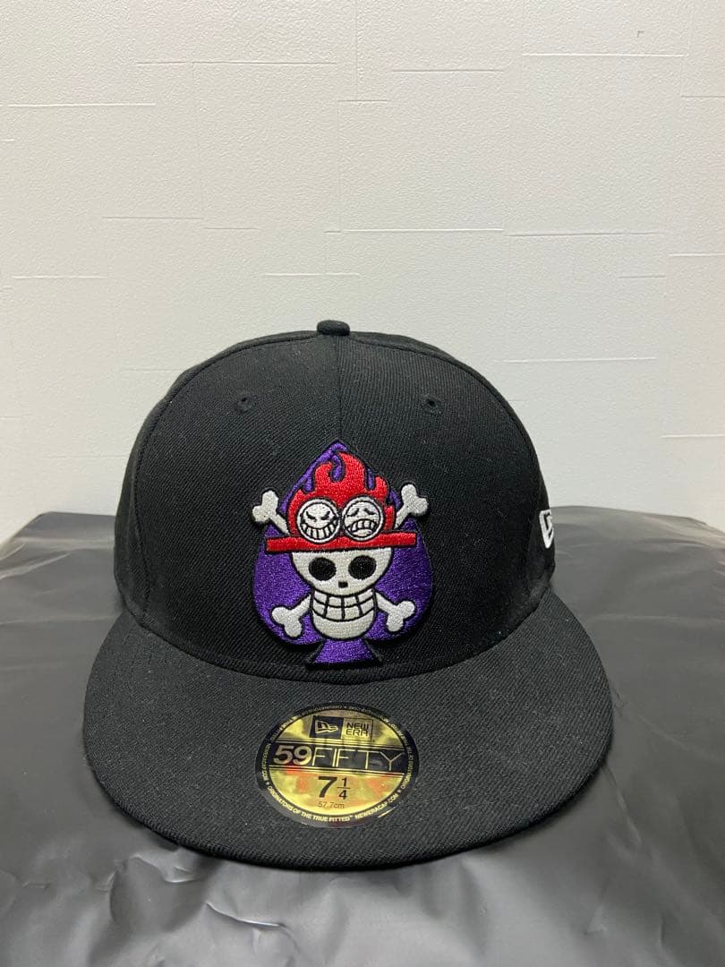 ニューエラNEWERAワンピースエースキャップ ブラック 7 1/4 - メルカリ