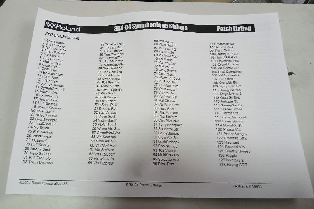 Roland/エキパン/SRX-04/Symphonique Strings - メルカリ
