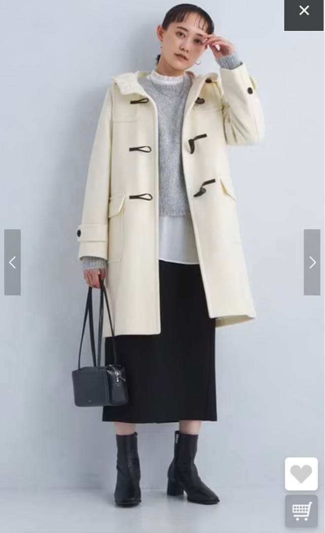 美品green label relaxing ロングダッフルコート40