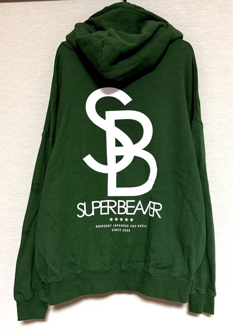 SUPER BEAVER ☆ ビッグシルエット パーカー グリーン - メルカリ