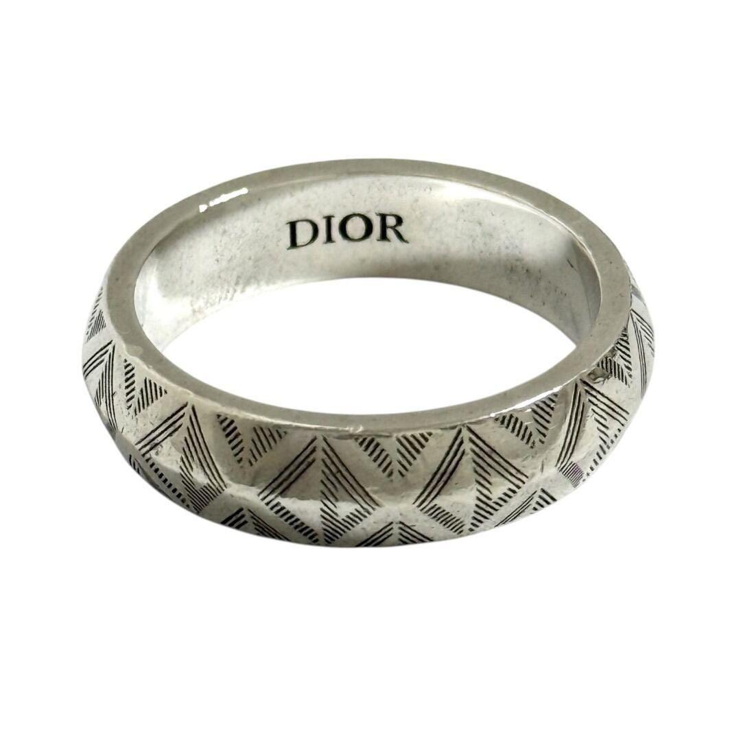 ディオール　メンズ　CD　ダイヤモンド　リング　シルバー　925　指輪 18号