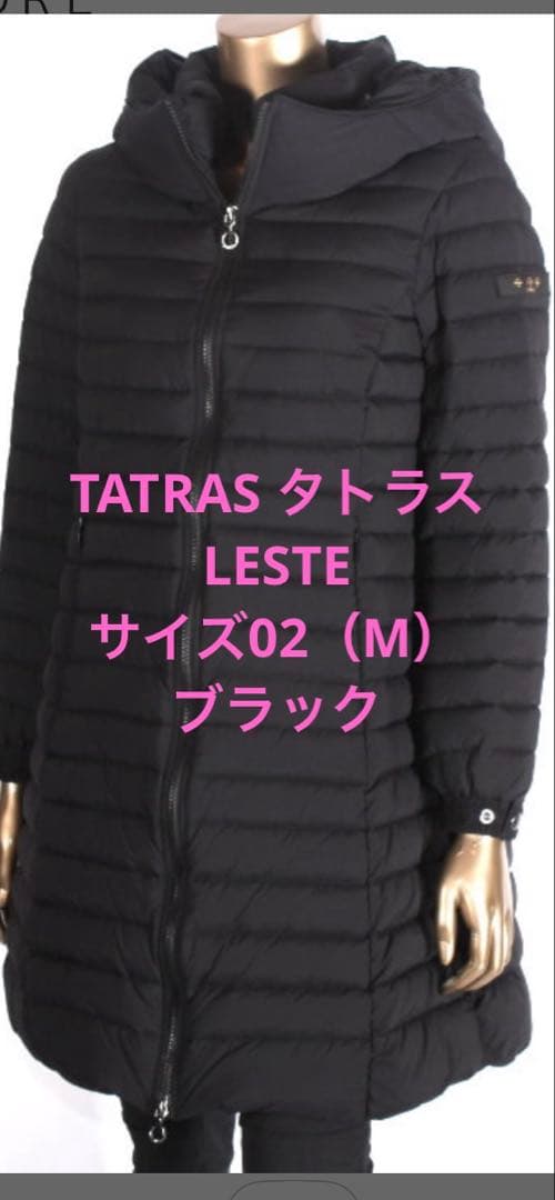 【美品】TETRAS ロングダウンコート　LESTE サイズ02 ブラック