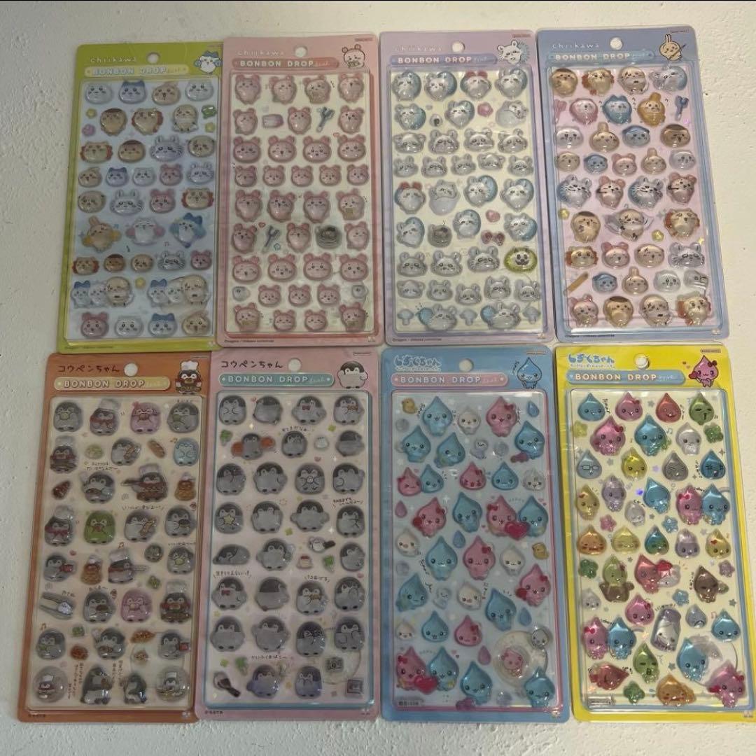 ボンボンドロップシール　ちいかわ　コウペンちゃん　しずくちゃん