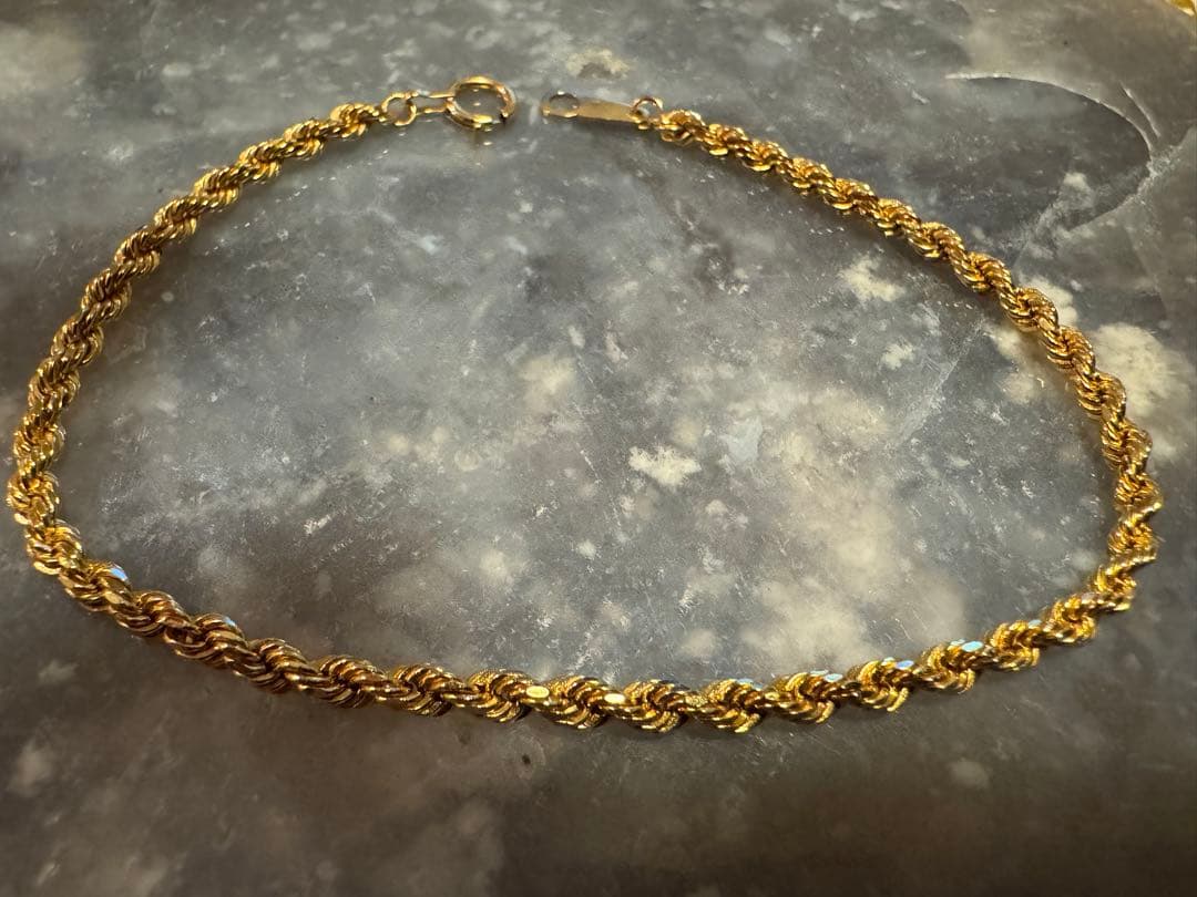 ロープブレスレット K18 約2.7g 18cm