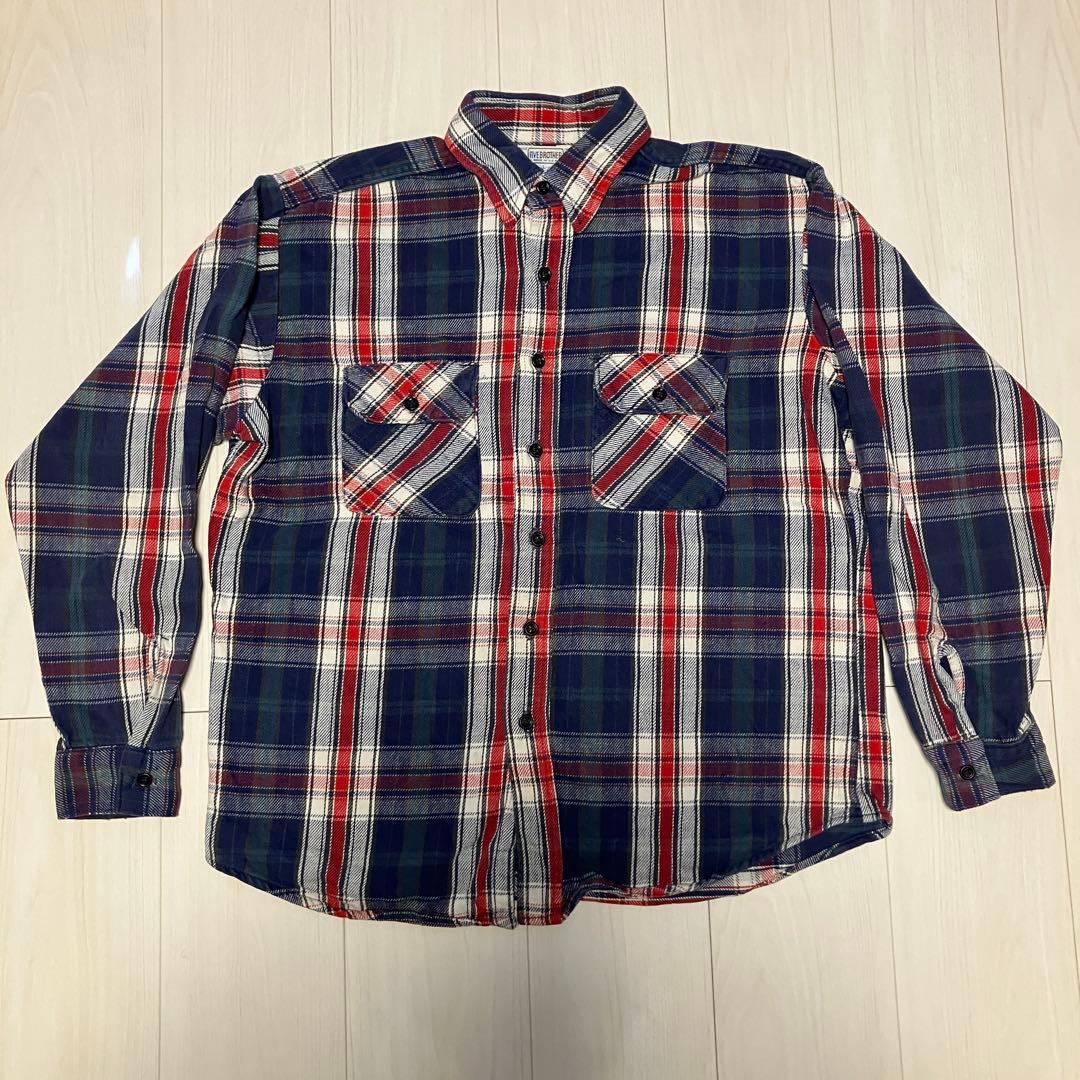 良配色 80's ヴィンテージ FIVE BROTHER ネルシャツ サイズL - メルカリ