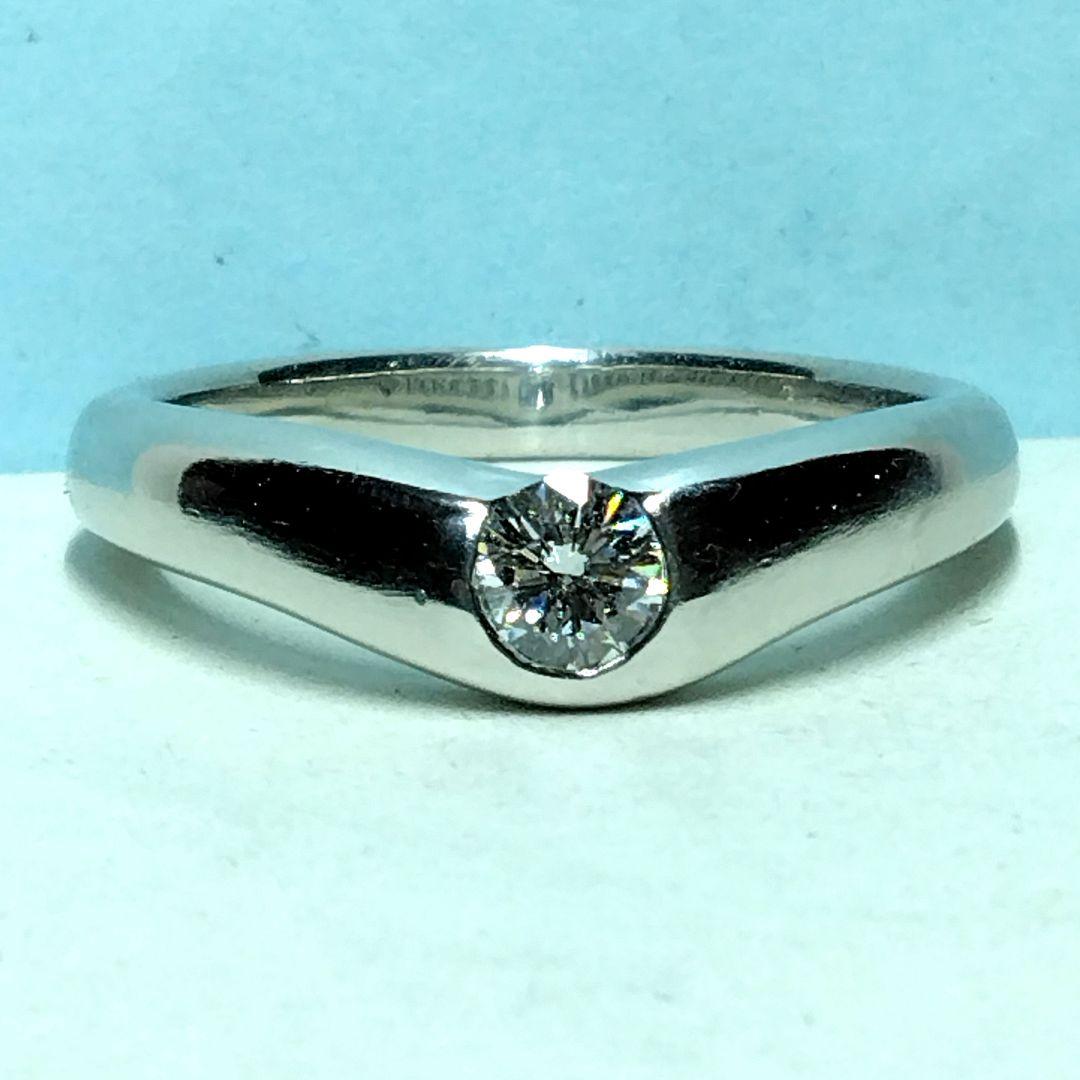 ティファニープラチナダイヤリング　10.5号　新品仕上げ　無傷未使用に近い