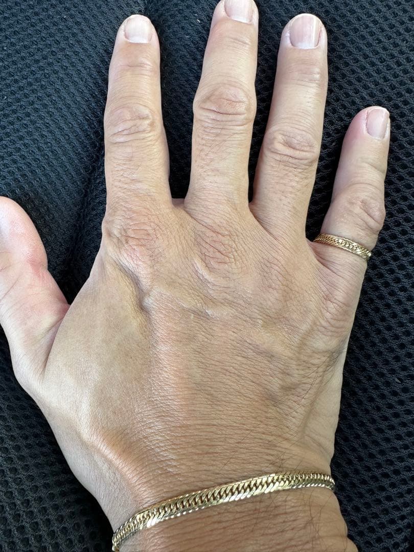 最終値下げ！K18 8.1g 18cm Mカットトリプル　喜平ブレス