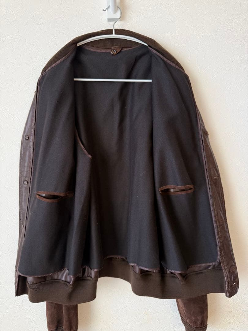 イタリア製 80s A1type スウェードジャケット サイズL-XL状態極上