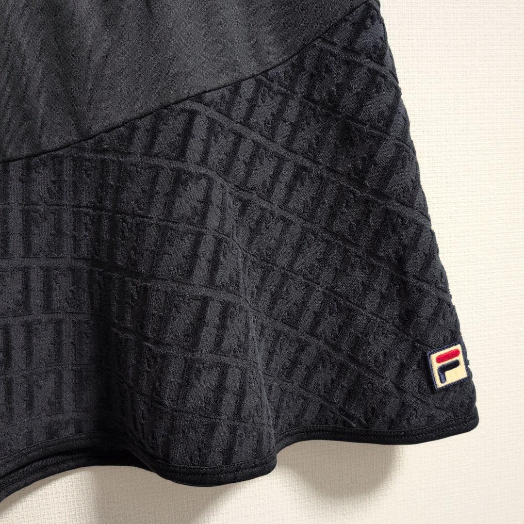 FILA ブラック フレアスカート　EL0252-08Z　Lサイズ