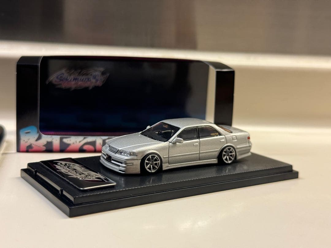 1/64 改トヨタJZX100 マーク2 VERTEX風 Rays T7R関村 モデルインプレッション】 Tarmac Works 1/64 - VERTEX Toyota Mark II