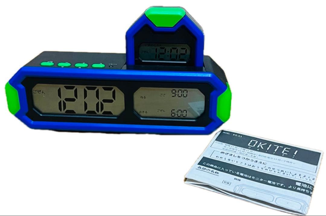美品　アデッソ　デジタル　目覚まし時計 OKITE！（オキテ）　ES-01 楽天市場】アデッソ OKITE! オキテ 目覚まし時計 ES-01 置時計