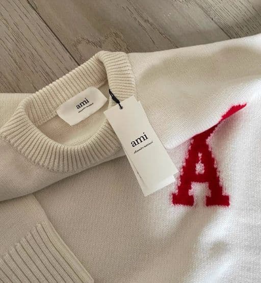 AMI PARIS ハート刺繍 ホワイトニット S11 - メルカリ