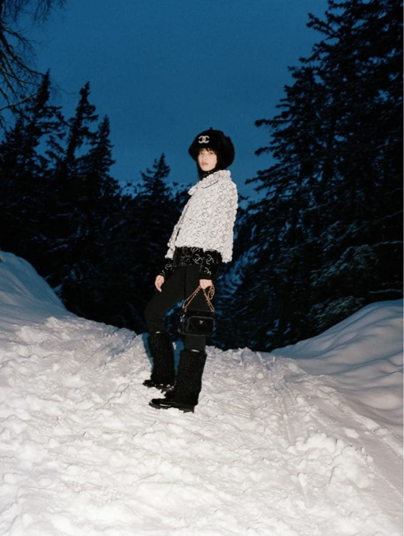 新品未使用】CHANELチャプカハット フライトキャップ ココネージュ 黒