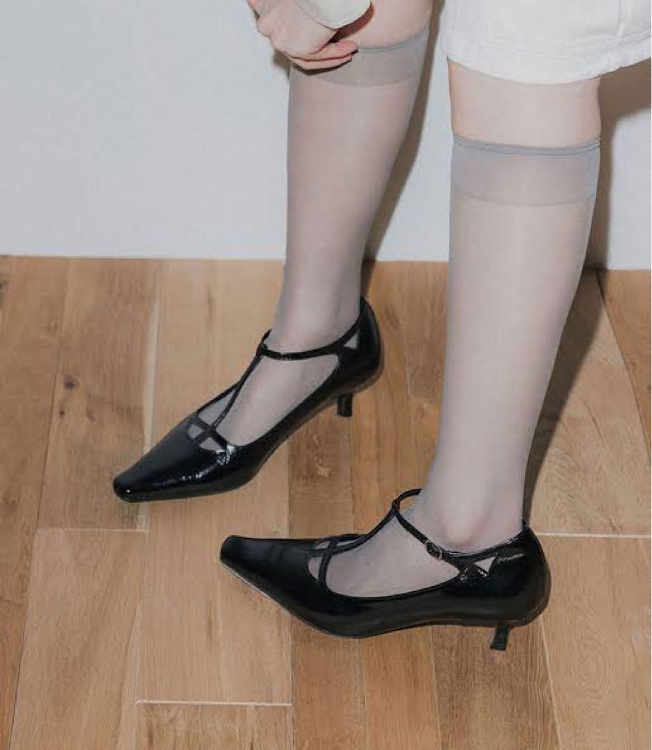 靴 OAF HANDSOME STRAP HEEL BLACK 23.5