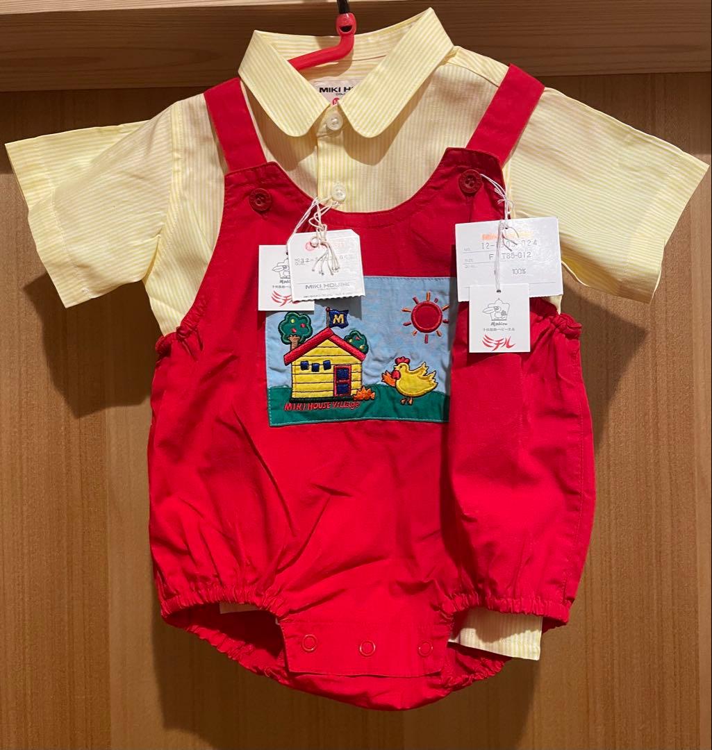 ミキハウス　ブラウス　ダルマオール　ロンパース　平成レトロ