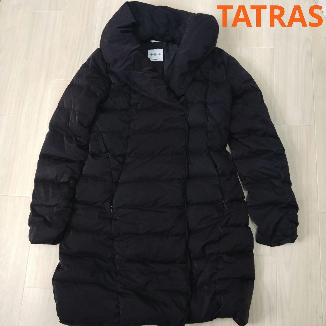 タトラス エッグレッタ ショールカラー ダウンコート ブラック Lサイズ相当