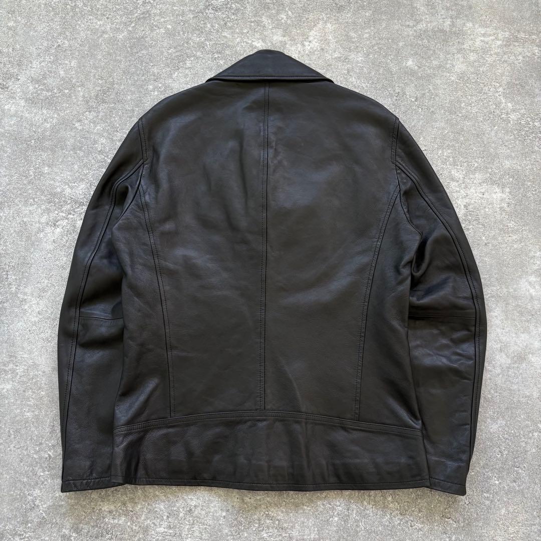 BLUE TORNADO】 ダブルライダースジャケット 羊革 シープスキン 黒