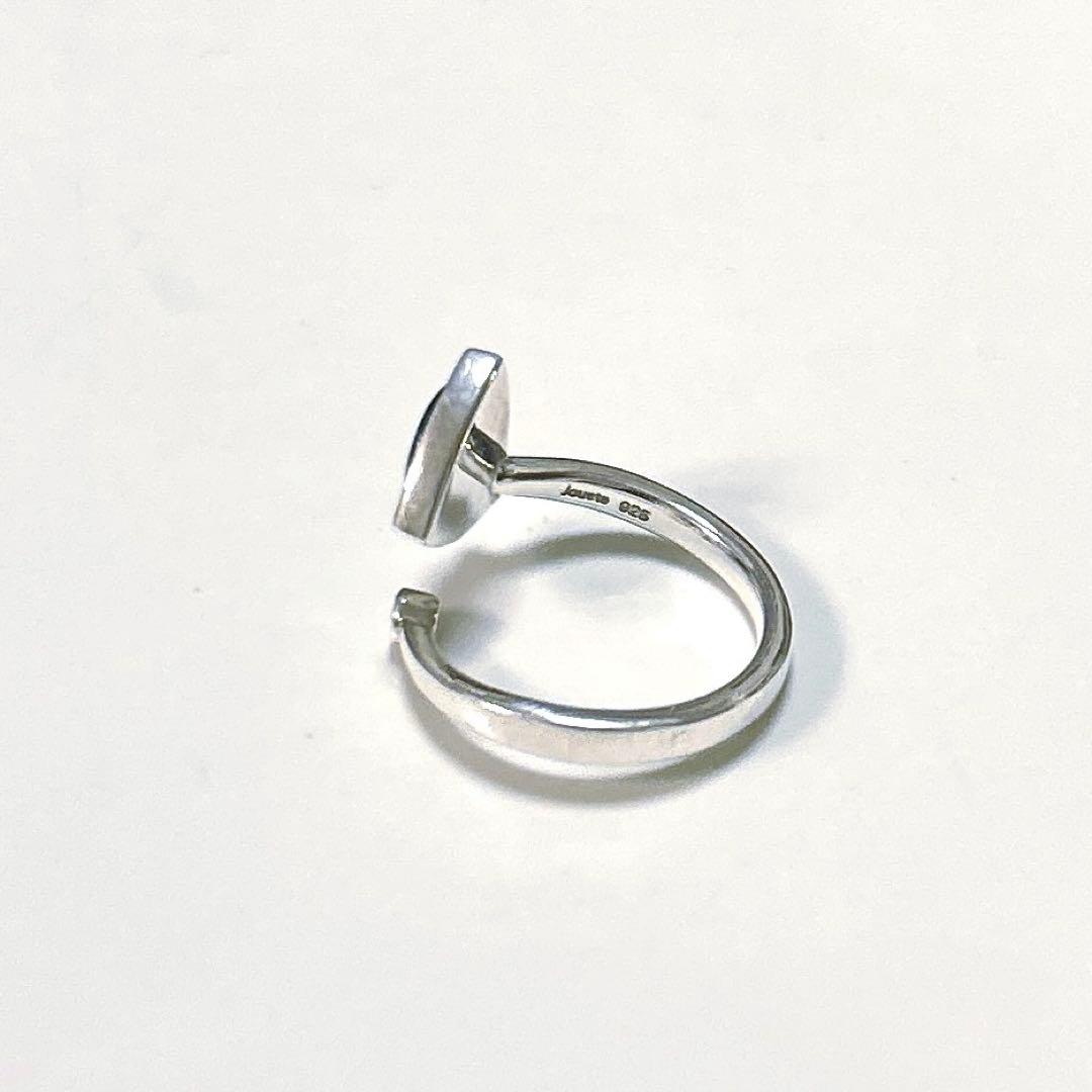 レア美品】ジュエッテ フォークリング マラカイト×ジルコニア シルバー