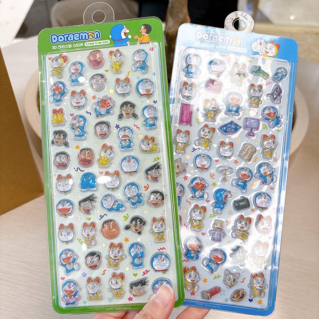 ☆韓国限定☆ドラえもん 3Dクリスタルシール ボンボンドロップ 2枚