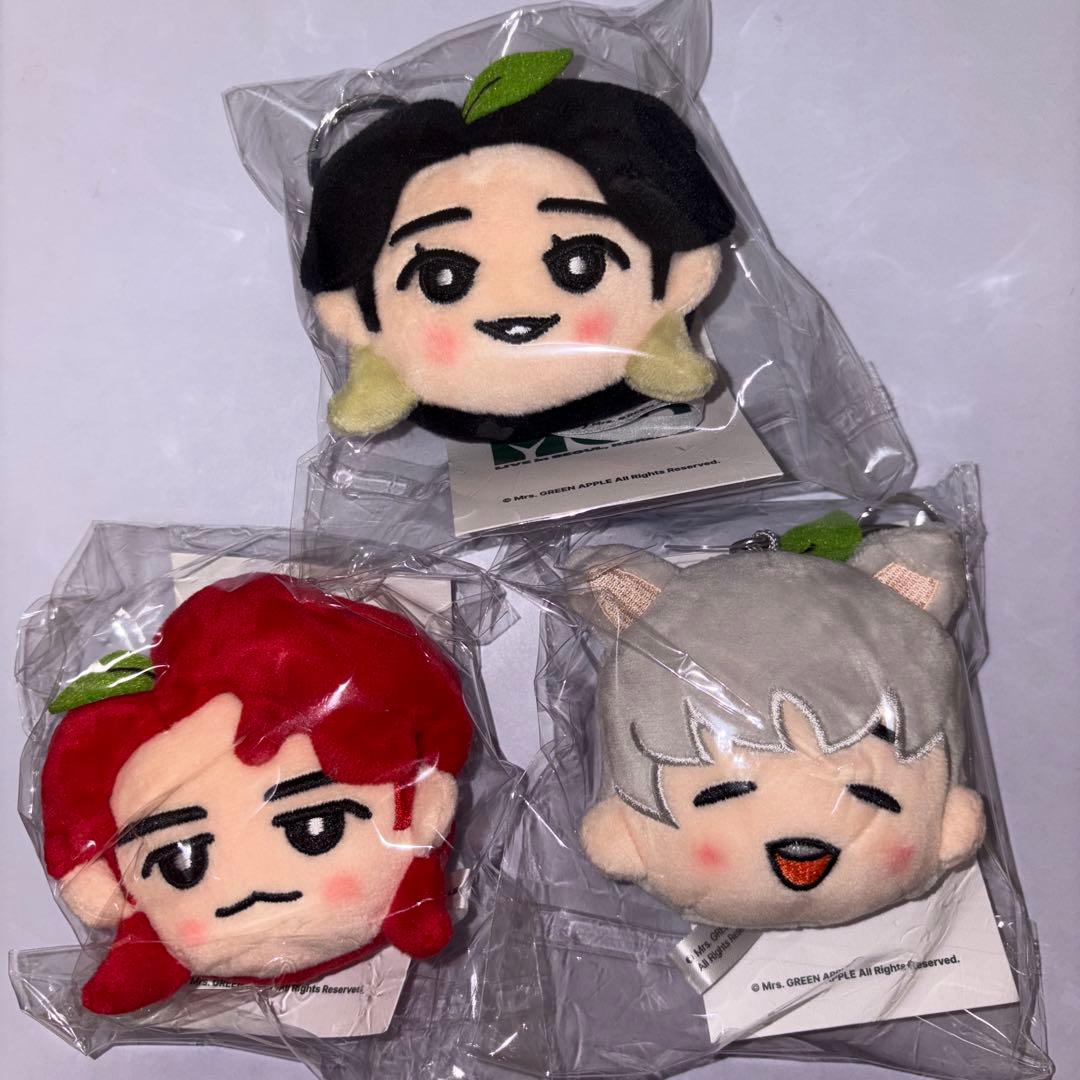 Mrs.GreenApple ミセス韓国ソウルコン プラッシュキーリング3セット Mrs Green Apple MGA ミセス 大森元貴 韓国 ソウルコン ぬいぐるみ