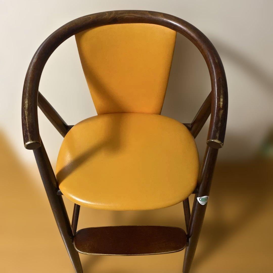 飛騨産業 キツツキマーク アンティーク ベビーチェア ハイチェア