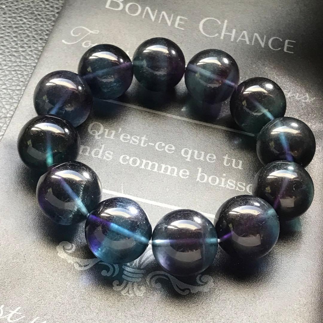 ブルーフローライト 大玉ブレス❣️16.5cm