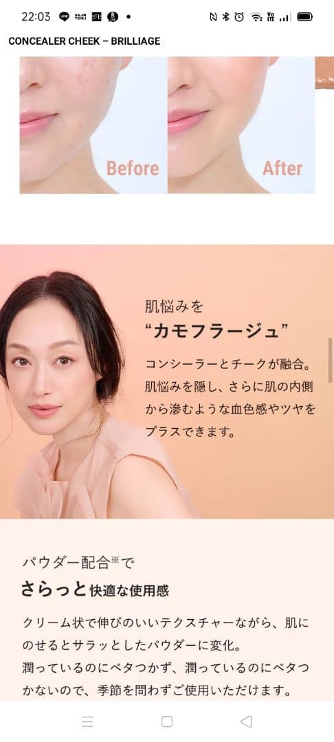 ブリリアージュ カモフラージュコンシーラーチーク 04 - メルカリ