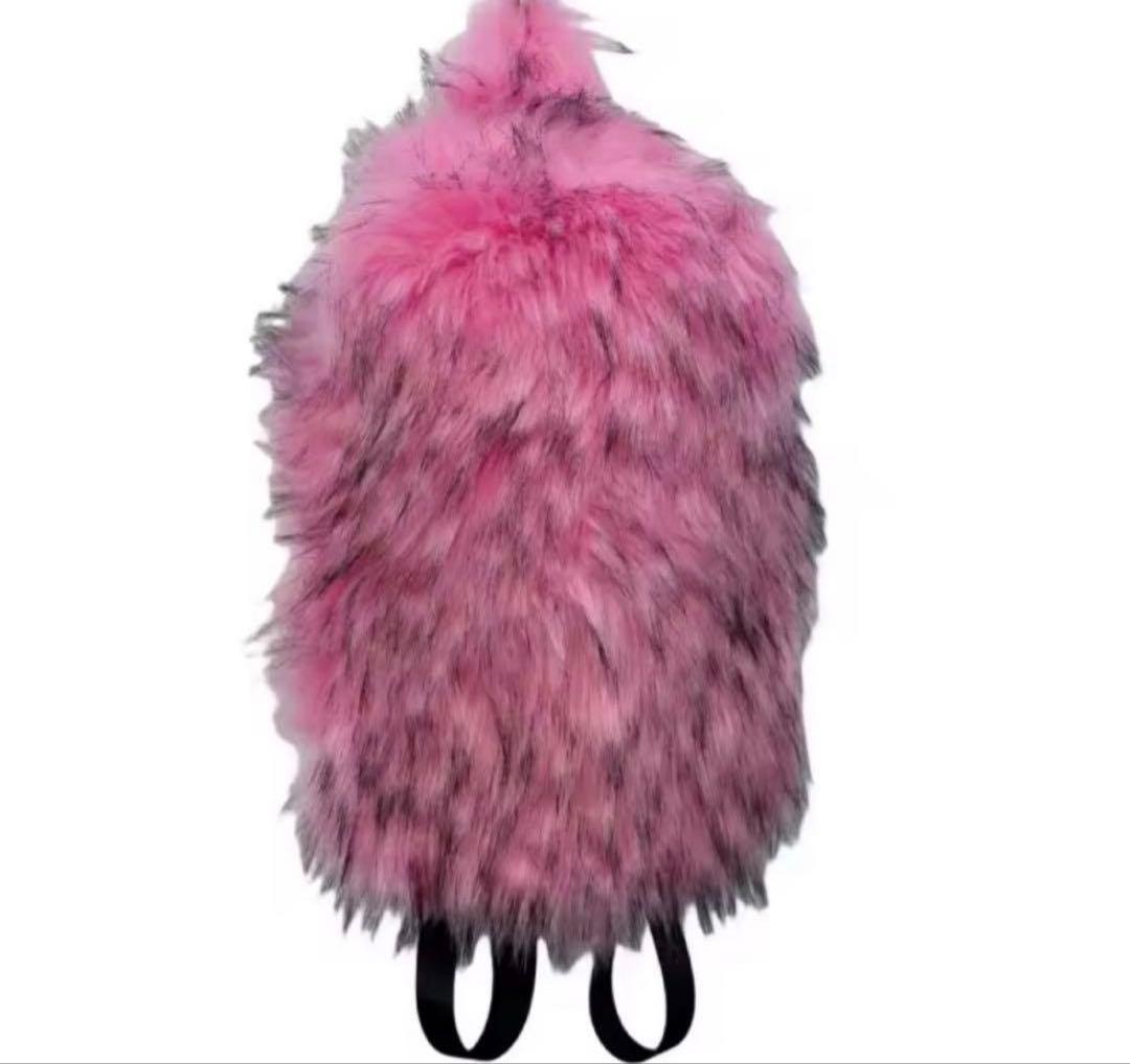 ファーリュック バッグ y2k ピンク グランジ hiphop ラッパー