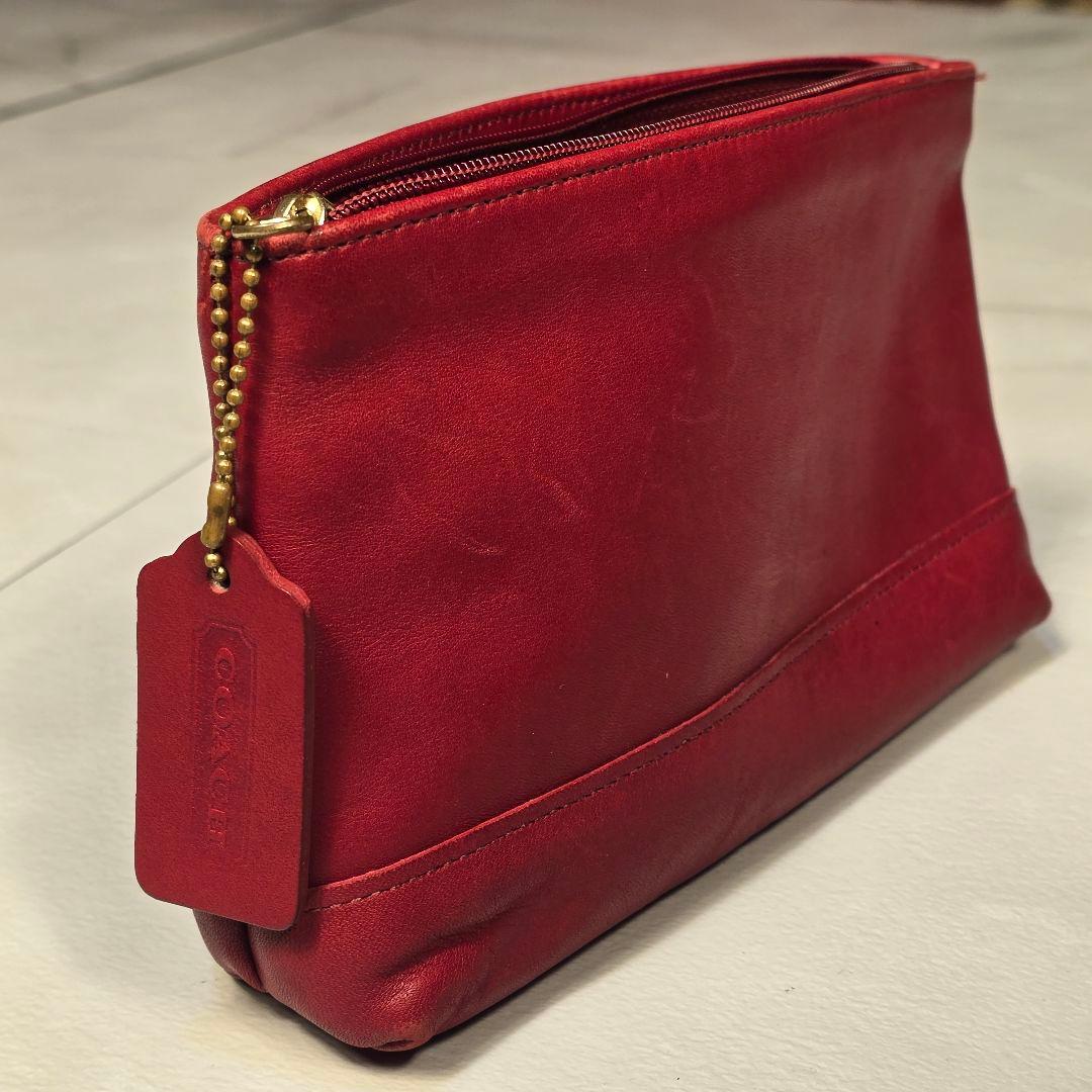 オールドコーチ OLDCOACH ポーチ 小物入れ レッド - メルカリ