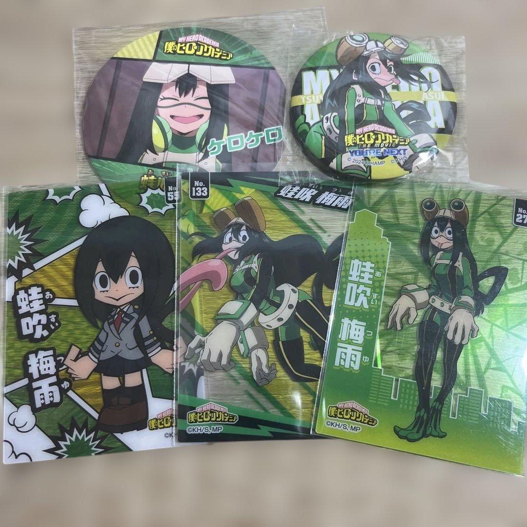 ヒロアカ 僕のヒーローアカデミア 蛙吹梅雨 グッズ 缶バッチ クリア