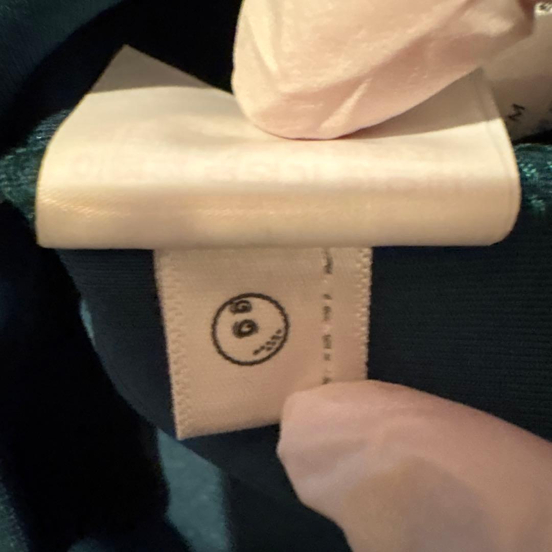 韓国 マルボンゴルフ刺繍セーター 緑 イエローラインあり。サイズ2XL