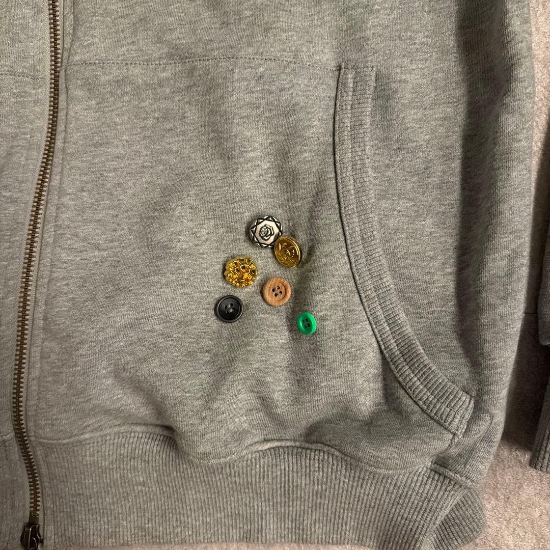 HIROKI TSUZUKI FULL ZIP HOODIEグレーパーカー - メルカリ