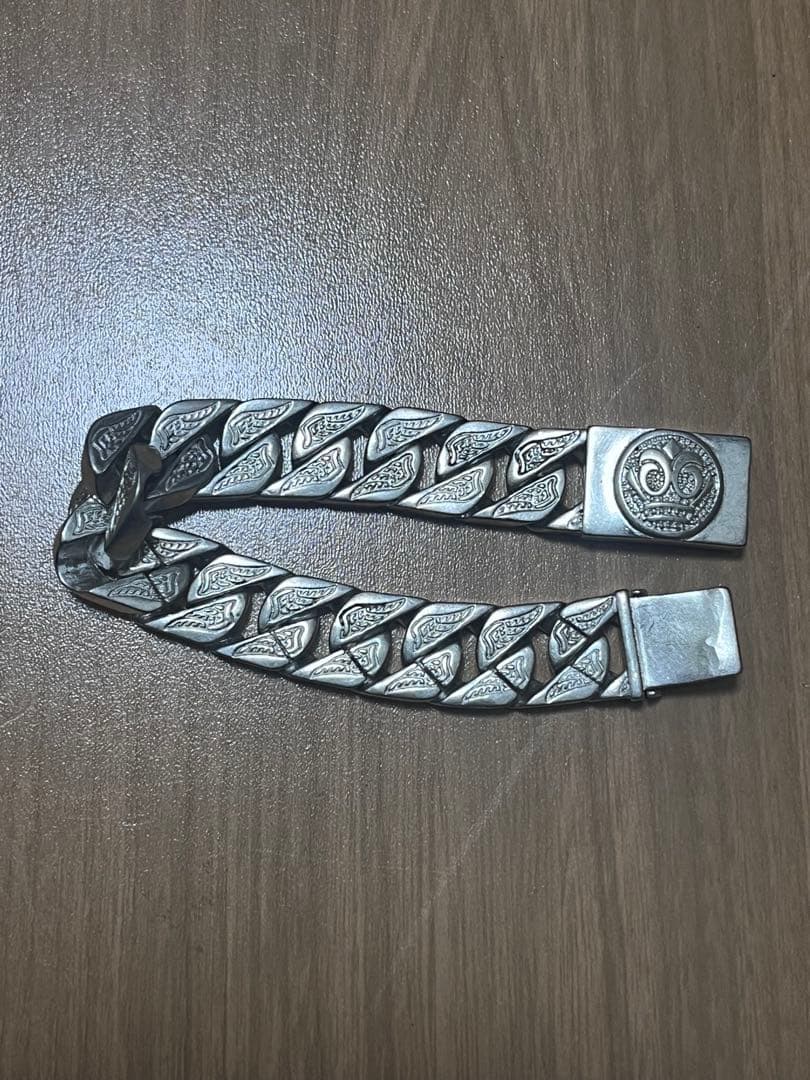 ヴィンテージ 王冠 チェーンブレスレット シルバー925 ビンテージ