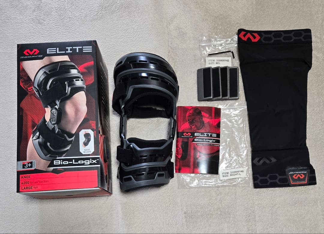 マクダビッドBio-Logix 右膝サポーター Lサイズ