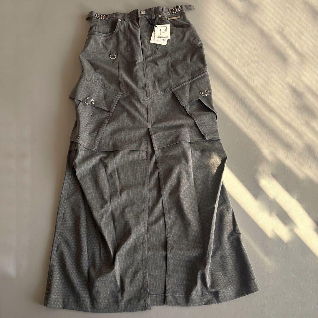 プランクプロジェクト　カーゴポケットマキシスカート　グレー　サイズ38