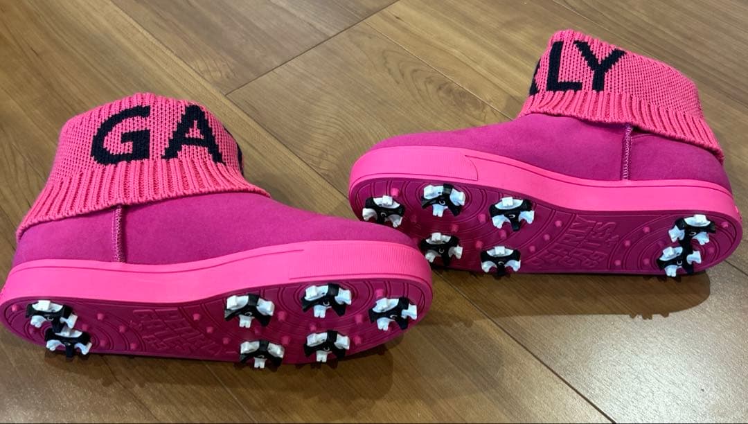 パーリーゲイツ ゴルフシューズ ヌバック×リブニット 22.5cm 新品未使用品