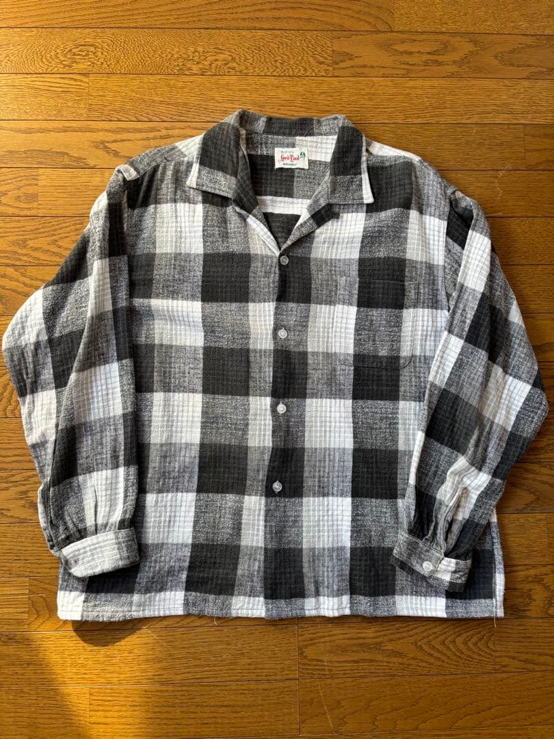 50s 60s オンブレ ブロックチェック フランネルシャツ XL TOWNCRAFT（タウンクラフト） 全2色 オンブレチェックシャツ