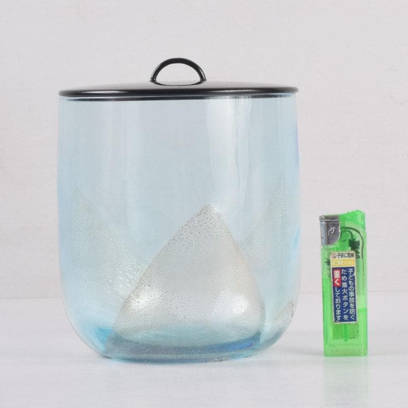 茶道具 水崎長寿作 義山 切箔 水色 水指 蓋裏波車蒔絵 共