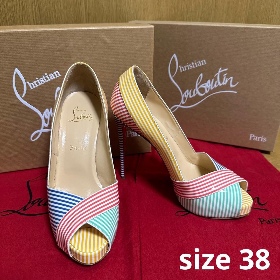 ルブタン カラフル ストライプ ヒール ルブタン カラフル ストライプ ヒール ルブタン ヒール