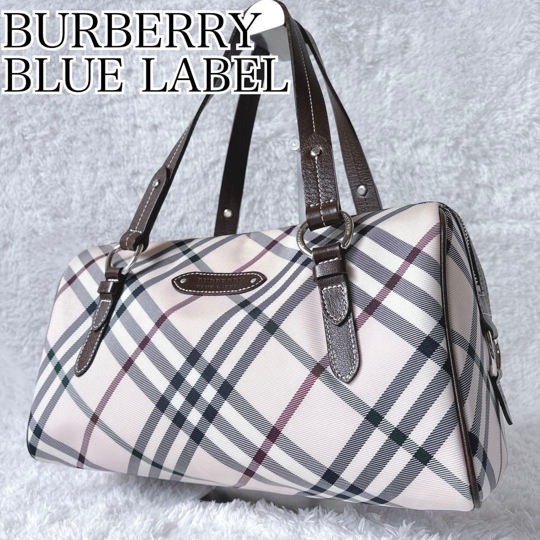 美品✨BURBERRY BLUE LABEL　ミニボストン　ノバチェック　ピンク BURBERRY BLUE LABEL バーバリーブルーレーベル ボストン ミニボストン