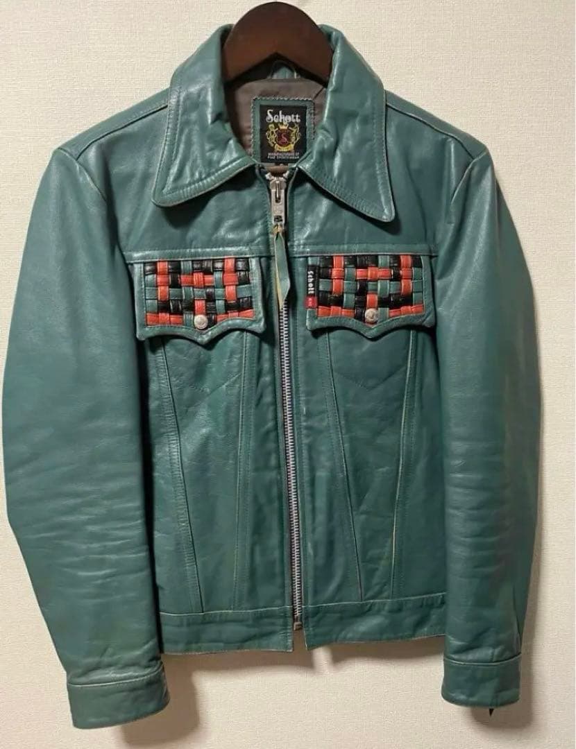 菅田将暉 Schott ヒッピー レザージャケット - メルカリ