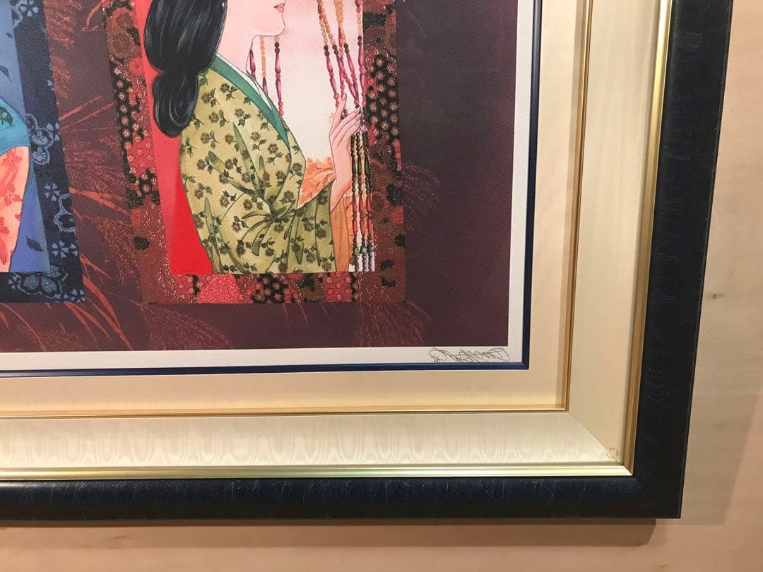 里中満智子「万葉集・秋の風」ジークレー　直筆サイン・エディション・作品保証書有り