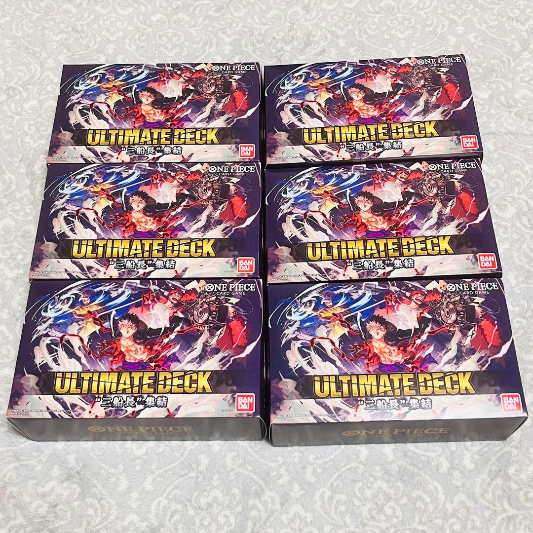 未開封ONE PIECE ULTIMATE DECK 三船長集結　6個 アルティメットデッキ 三船長集結【未開封BOX】{-}