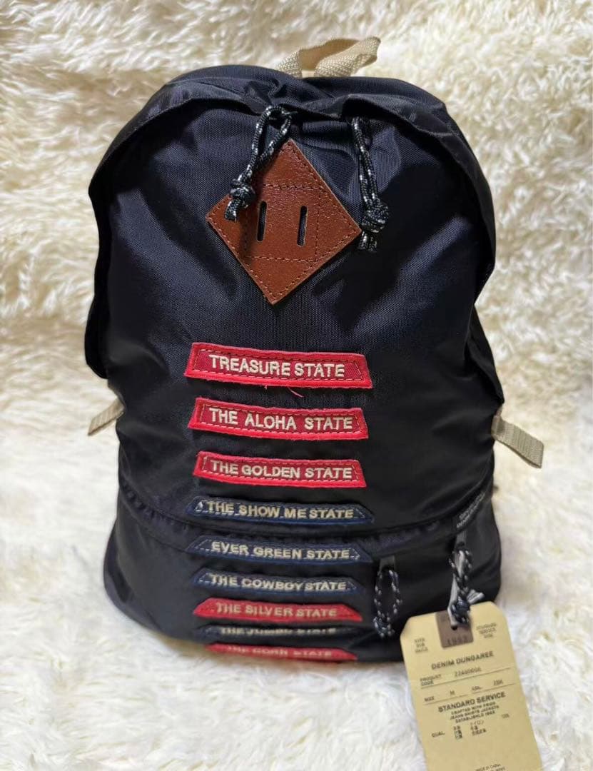 【新品未使用】DENIM DUNGAREE ワッペン デイパック／M／ブラック