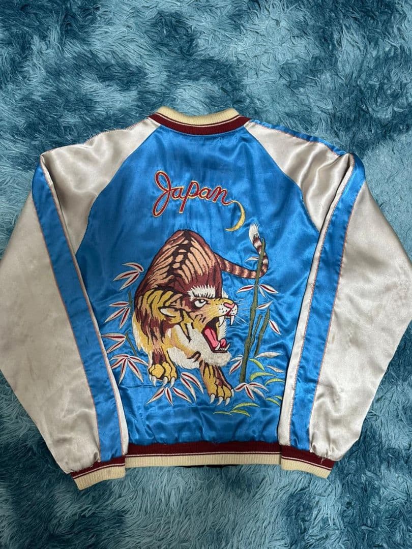 テーラー東洋 PANAMA 虎 青 リバーシブル Mサイズ スーベニアジャケット