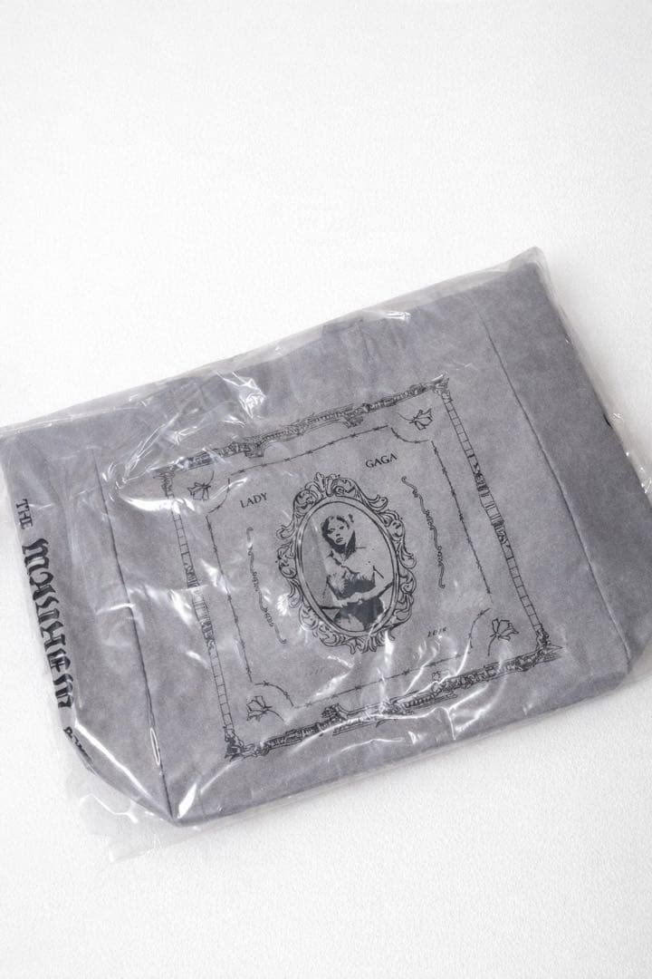 24時間以内発送 レディー・ガガ グレー エコバッグ トートバッグ