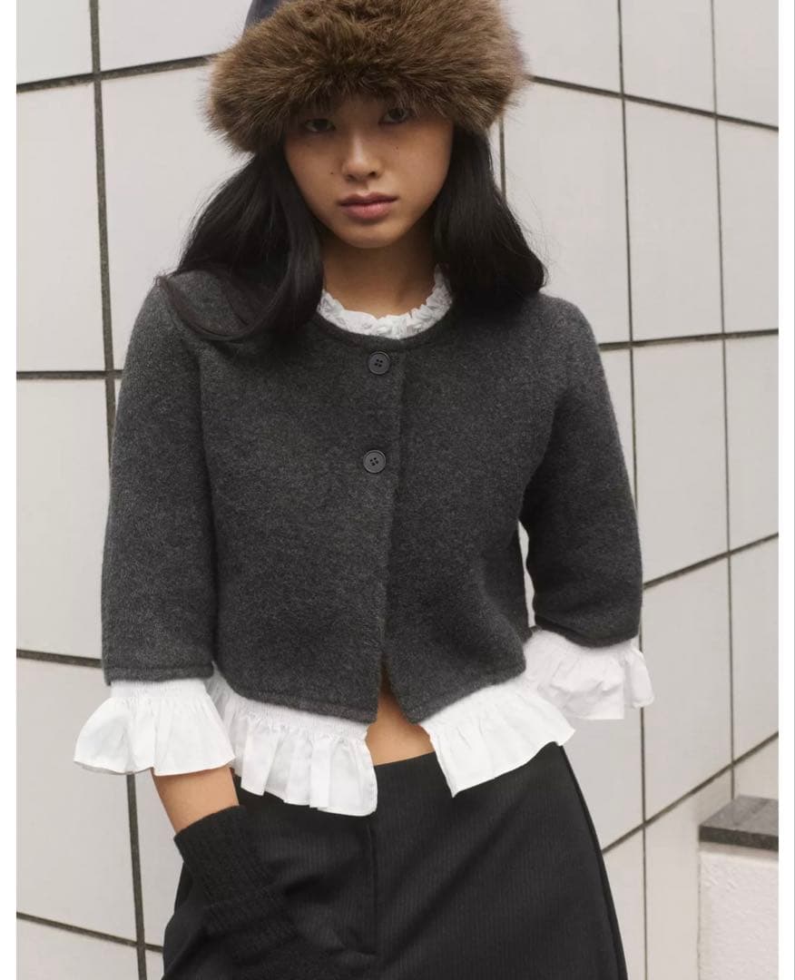 ポプリンコンビニットジャケット