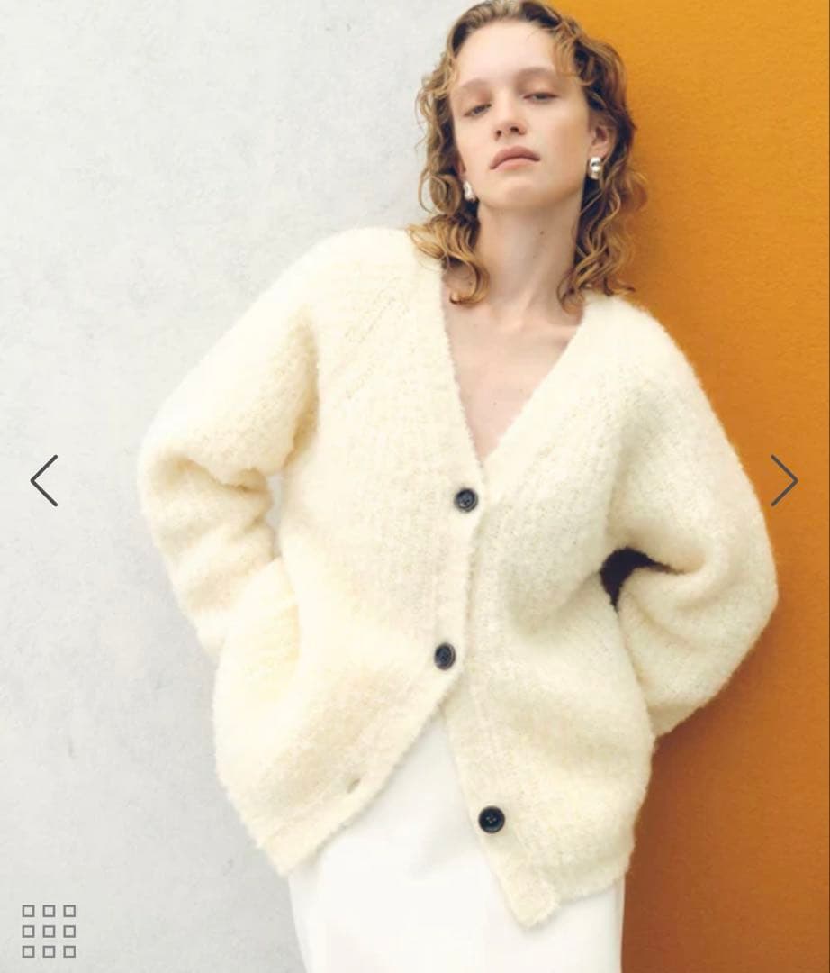 ADAM ET ROPÉ FEMME モヘヤウールニットカーディガンブルゾン