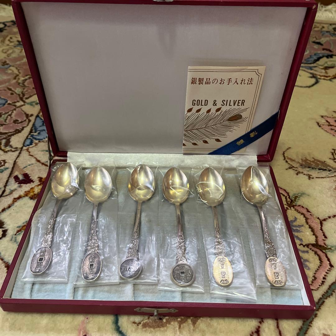 銀製デミタススプーン6本　日本製